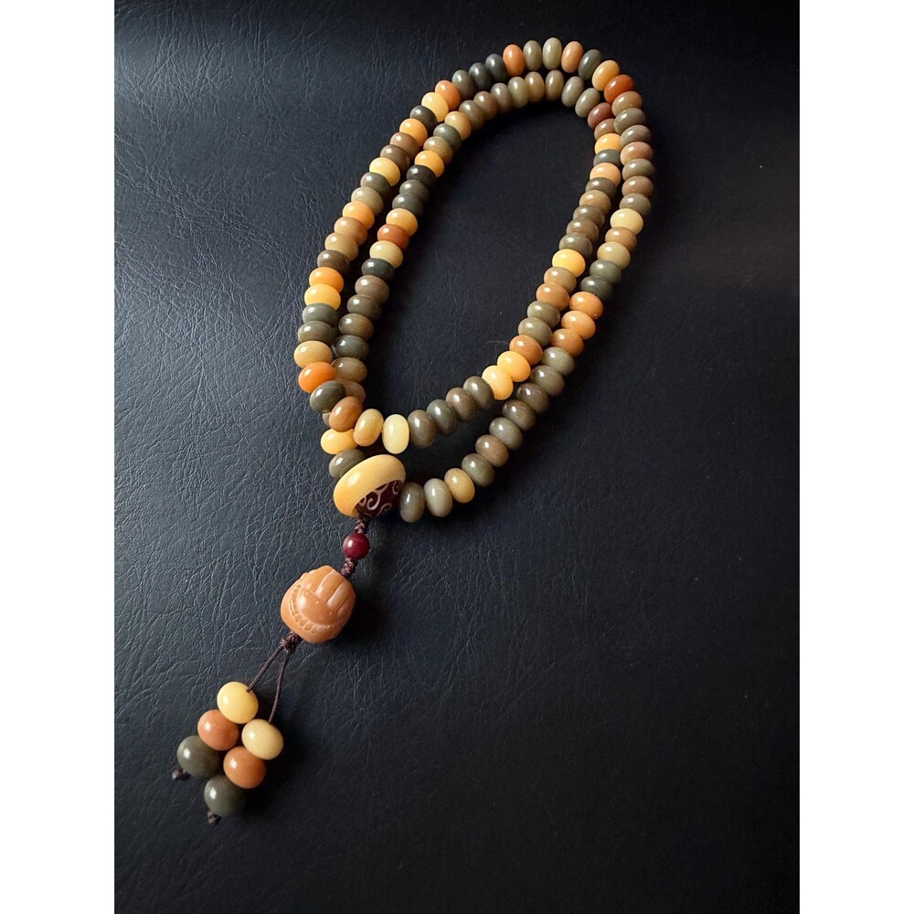 Multicolor Bodhi Root 108 Mala Necklace Natural Stretch Wraps 3-4 Layer Bracelet